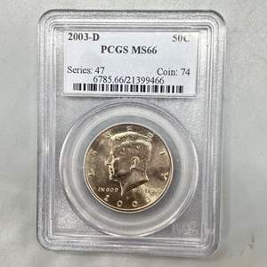 Lot # 17 - 2003-D Half Dollar Graded MS66