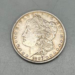 Lot # 52 - 1891 Morgan silver dollar