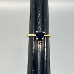 Lot # 88 - Beautiful 3/4c sapphire ring set in 14k gold