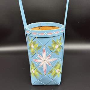 Lot #26 - Swedish Hand-Painted Wine Holder Basket