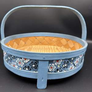 Lot #37 - Signed Hand-Painted Swedish Basket