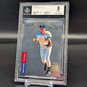 Lot #140 - 1993 SP Foil Derek Jeter #279 Rookie Card Graded 8