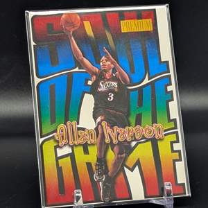 Lot #150 - Allen Iverson 1998 SkyBox Premium #12SG Soul of the Game 