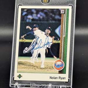 Lot #172 - Nolan Ryan Autograph 1989 Upper Deck #145 w/ Certification Sticker