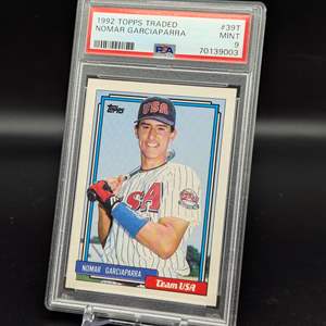 Lot #187 - Nomar Garciaparra 1992 Topps Traded Rookie Card #39T PSA 9