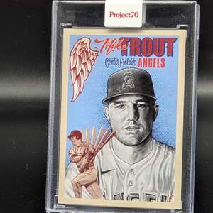 Lot #188 - 2021 Topps Project 70 Card #420 Mike Trout 1954 by Mister Cartoon