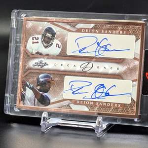 Lot #190 - Deion Sanders Dual Autograph Leaf Decadence /10 DA-10 