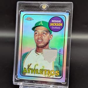 Lot #202 - 2020 Topps Chrome - Retro Rookie Relics #RRCR-RJ Reggie Jackson