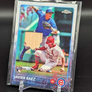 Lot #208 - JAVIER BAEZ 2020 Topps Chrome Retro Rookie Relics RRCR-JBA