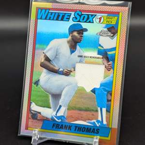 Lot #210 - 2020 Topps Chrome Frank Thomas Retro Rookie Chrome Relic #RRCR-FT