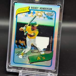 Lot #220 - Rickey Henderson Retro Rookie Relics Topps Chrome RRCR-RH