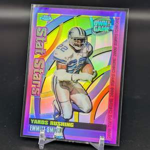 Lot #227 - EMMITT SMITH 2000 TOPPS CHROME - OWN THE GAME STAT STARS REFRACTOR