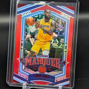 Lot #229 - 2021-22 LeBron James Panini Chronicles Marquee Red /149