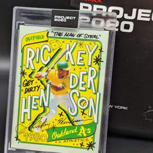 Lot #230 - Rickey Henderson 2020 Topps Project #129 By Sophia Chang