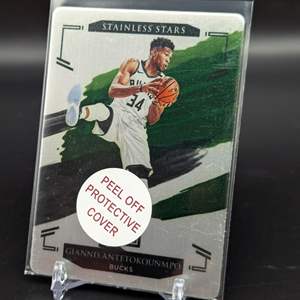 Lot #237 - 2020 Impeccable Giannis Antetokounmpo #10 STAINLESS STARS /99