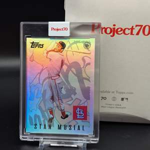 Lot #255 - Topps Project70 #50 1995 FOIL /70 Stan Musial by Toy Tokyo 