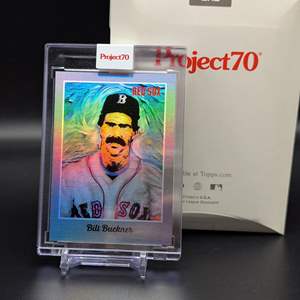 Lot #264 - 2021 TOPPS PROJECT 70 #148 BILL BUCKNER RON ENGLISH RED SOX RAINBOW FOIL /70