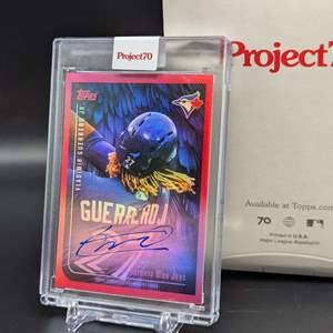 Lot #266 - 2021 Topps Project70 Vlad Guerrero Jr. Certified Autograph on Card /70 Rainbow Foil