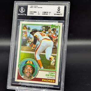 Lot #270 - 1983 Topps #482 Tony Gwynn ROOKIE RC PSA 8 Graded