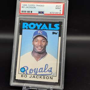 Lot #275 - 1986 Bo Jackson Topps Traded 50T PSA 9