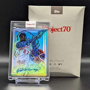 Lot #276 - Vladimir Guerrero Sr. Autograph Project70 FOIL Card 513 by Distortedd /70