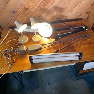 Lot #34 - Desk lamps, including two goosenecks