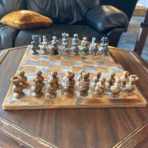 Lot #36 - Stone chess set