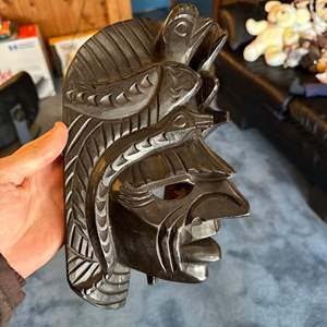 Lot #101 - Carved wood mask 