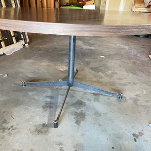 Lot #167 - Mid century table - metal base with Formica top