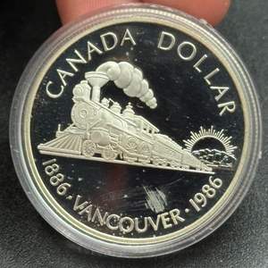 Lot #196 - 1986 Canadian Silver Dollar Proof (.500)