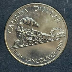 Lot #197 -  1986 Canadian Silver Dollar (.500)