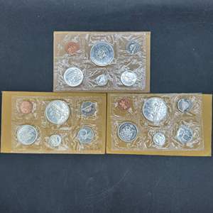 Lot #207 - (3) 1964-66 Canadian UNC silver sets 