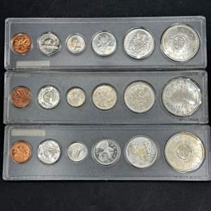 Lot #209 - (3) 1964/66 Canadian silver sets 