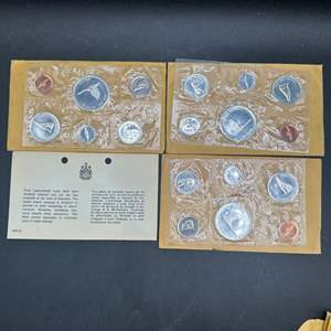 Lot #212 - (3) 1967 Canadian 100th anniversary UNC silver sets 