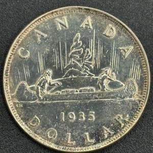 Lot #221 - 1935 Canadian Silver Dollar 