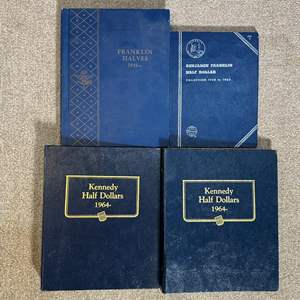 Lot #231 -  (4) Empty Kennedy and Franklin coin albums