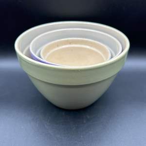 Lot #26 - stacking mixing bowls by Crate & Barrel