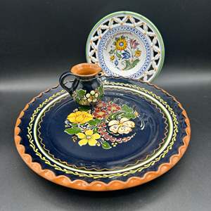 Lot #58 - Hand Painted pottery