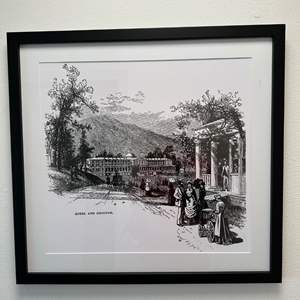 Lot #98 - Framed black-and-white print