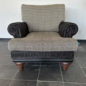 Lot #100 - Quality, oversized wicker chair