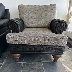 Lot #101 - Quality, oversized wicker chair