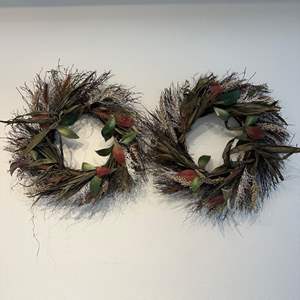 Lot #140 - Two matching natural wreaths