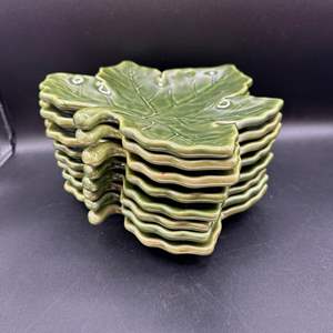 Lot #154 - Pottery Barn, leaf shaped plates, set of 8