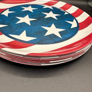 Lot #159 - Patriotic plastic plates