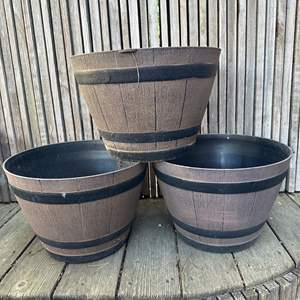 Lot #177 - 3 plastic pots