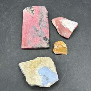 Lot #237 - Pink Opal, Citrine, Rhodonite, and Chalcedoney