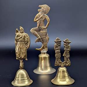 Lot #10 - Hindu Hanuman and More Brass Bells