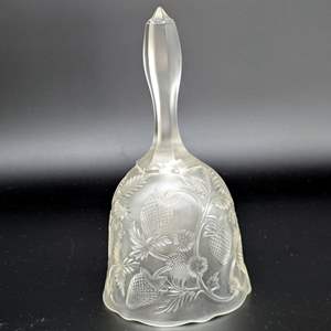 Lot #23 - 1980's Fenton Glass Frosted Strawberry Bell