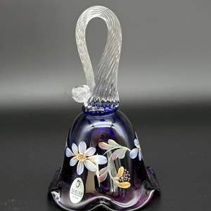 Lot #24 - Fenton 1998 Royal Purple Bell Signed By Artist