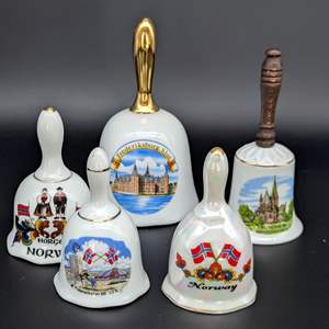 Lot #25 - Vintage Porcelain Norway Souvenir Bells